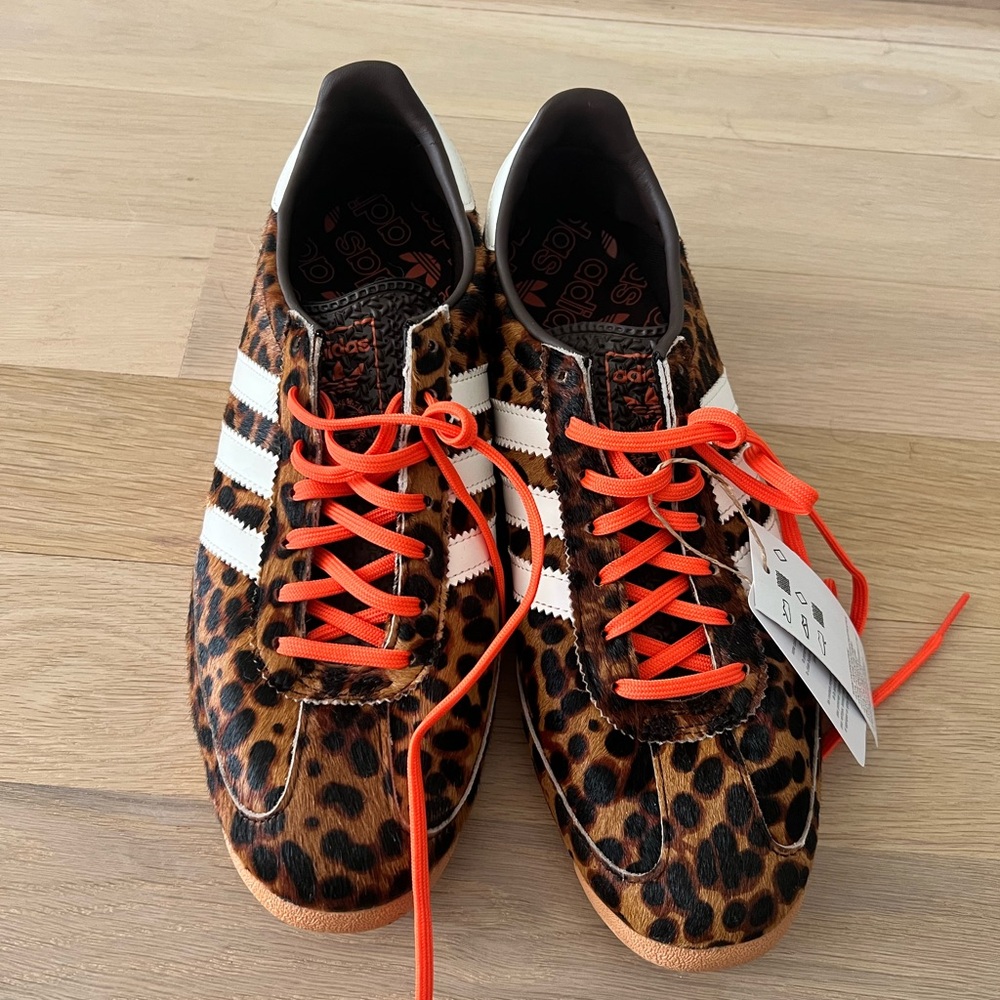 Adidas sl72 leopard orange lace sneakers